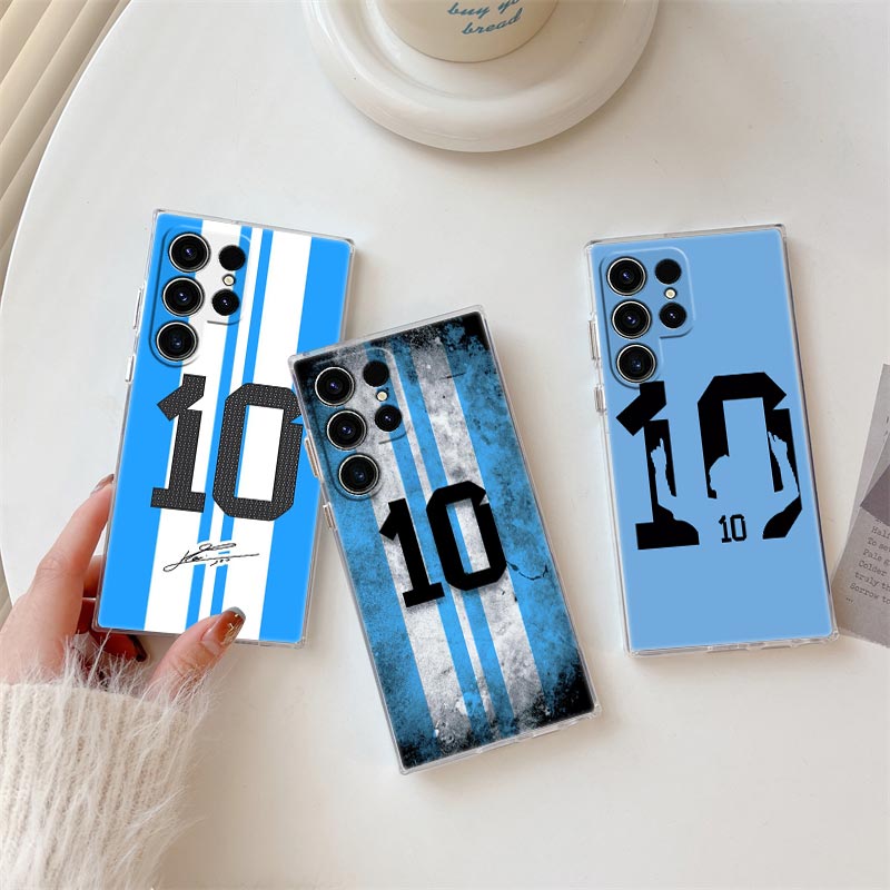 Samsung Galaxy S25 - Funda transparente con número 10 de