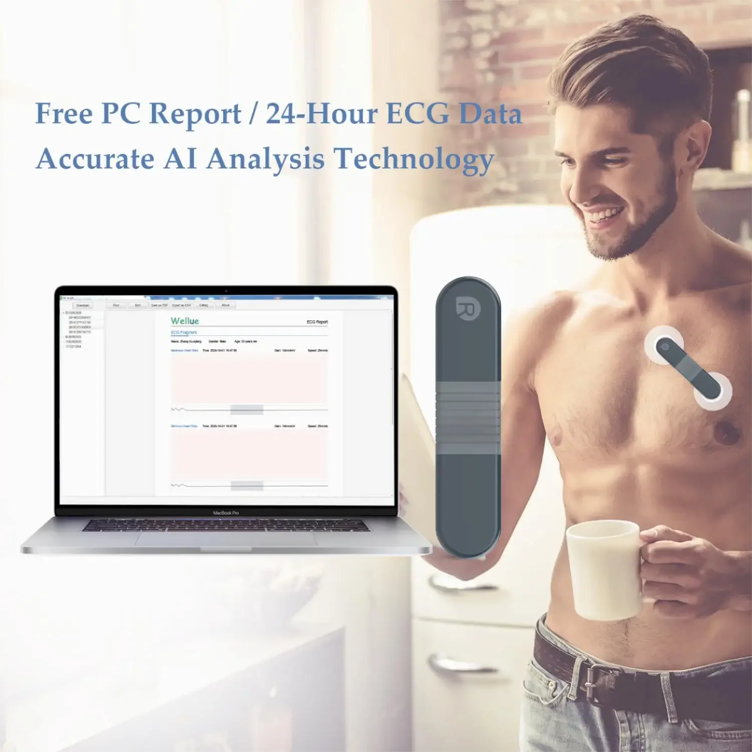 Grabadora dinámica inalámbrica - Ecg Patch Monitor reseña y precio